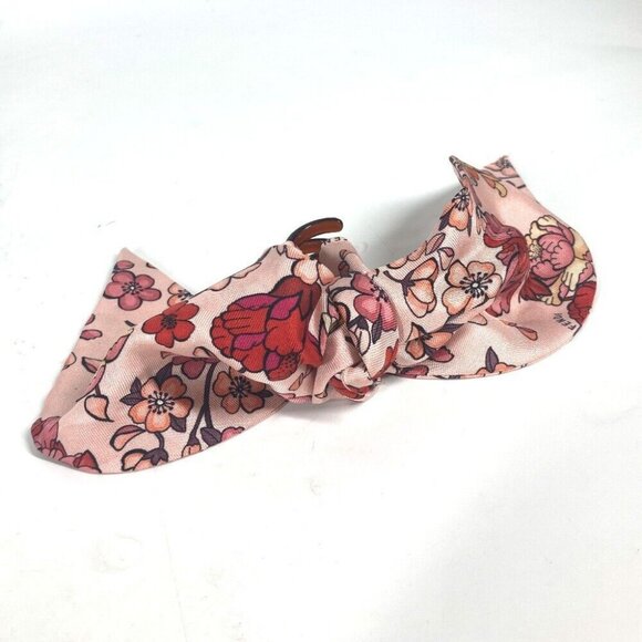 FENDI Ribbon Hair Clip Ribbon Hair Accessories Barrette silk pink